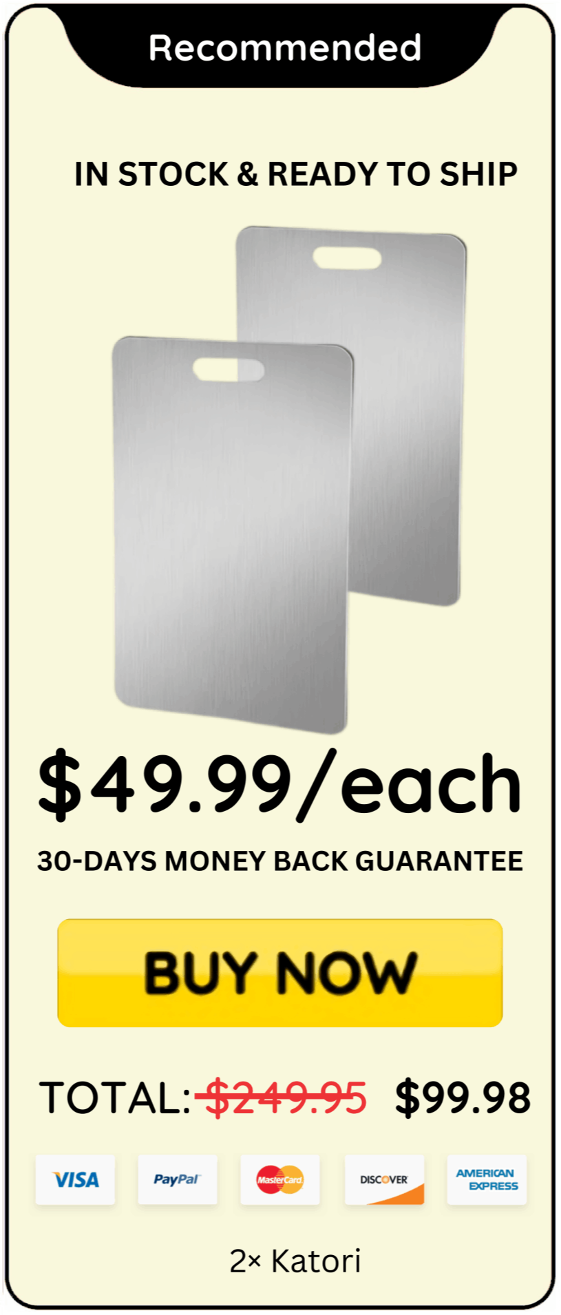 Katori Titanium Cutting Board best price